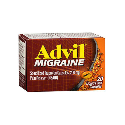 Advil, Migraine Pain Reliever Liquigels, 200 mg, 20 Liquid Gels