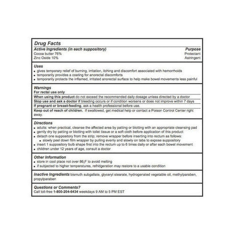 Calmol-4, Hemorrhoidal Suppositories, 24 each