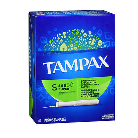 Tampax, Tampons Super Absorbency Unscented, 40 each Tampax
