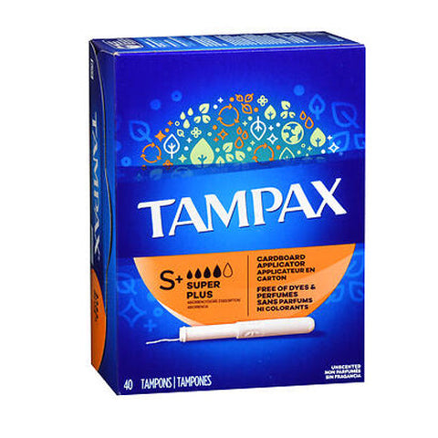 Tampax, Tampons Super Plus Absorbency Unscented, 40 Count Tampax