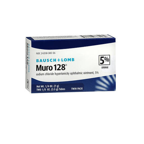Bausch + Lomb, Bausch And Lomb Muro 128 5% Sterile Ophthalmic Eye Ointment, 2 pack